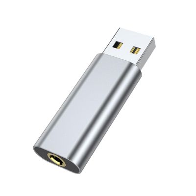 3.5มมแจ็คเสียงอะแดปเตอร์ USB To AUX แจ็คเสียงอลูมิเนียมอัลลอยแบบพกพาการ์ดเสียงสเตอริโอภายนอกสำหรับหูฟังหูฟัง LSK3825การ์ดเสียง