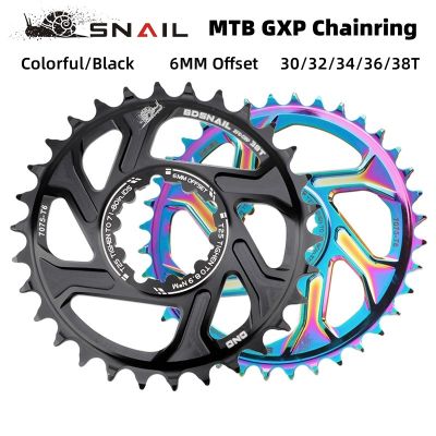 BDSNAIL GXP Chainring Mtb Monoplates Direct Mount Crown 30 32 34 36 38 Teeth Bicycle Chainring Offset 6MM Mountain Bike Sprocket