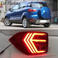 ไฟท้าย LED 2ชิ้นสำหรับ Ecosport 2013-2020ไฟท้ายไฟตัดหมอกไฟท้าย DRL + เบรค + จอด + โคมไฟตกแต่งไฟสัญญาณ