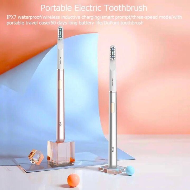 แปรงสีฟันชาร์ทได้อุปนัยแปรงสีฟันไฟฟ้าพลังคลื่นเสียง-ipx7แปรงสีฟันอัตโนมัติไวท์เทนนิ่งกันน้ำ