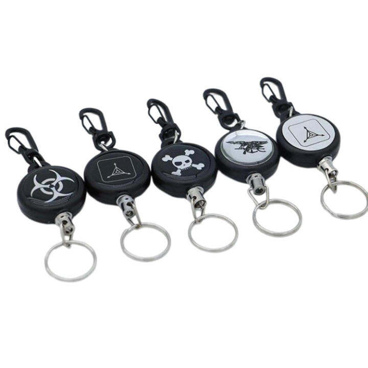 Key Retractor Heavy Duty Badge Holder with Key Ring Sturdy Wire Anti ...