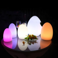 Egg Shape RGB LED Decor Night Lights Rechargeable 16 Color Remote Control for Outdoor Garden Home Dining Room Bar K Table Lamp