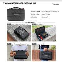 Vamson เคสพกพากันน้ำขนาดใหญ่ PU สำหรับ Gopro Hero 10/9/8/7/6/5สำหรับ DJI OSMO Action เหมาะสำหรับ Xiaomi YI เปลือกแข็ง VP808กลางแจ้ง