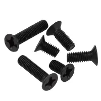 M2.5 Phillips Flat Head Countersunk Screw Black Zinc Steel Length 4-12mm