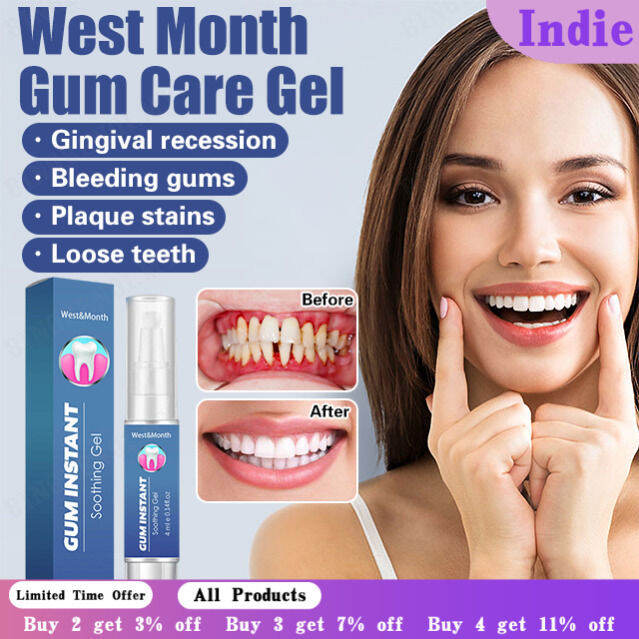 Gum care gel relieves gingival recession and swelling, cleans plaque ...