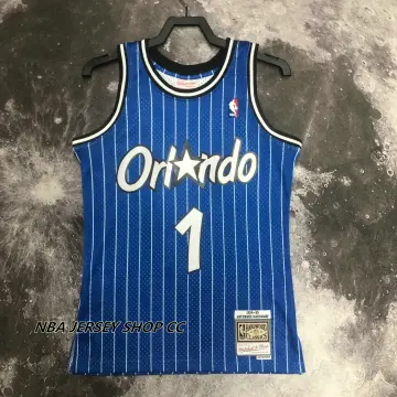 Men 01 Penny Hardaway Jersey Ness Floral Fashion Orlando Magic Jersey  Hardwood Classics