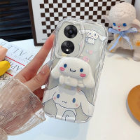 เคส A98 OPPO A78 5G เคส OPPO A77S A57 4G A77 5G A74 5G A76 A96 A74 4G A95 4G A55 4G A54 4G A94 4G A93 A16 A73 4G เคส4G เคสลายการ์ตูนอบเชยน่ารักน่ารักไม่ลื่นรวมทุกอย่างปกป้องเลนส์อย่างหนากันกระแทกฝาหลังพร้อมขายึด3D