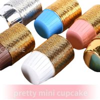 Gold Muffin Cupcake Paper Cake Cups Foil Paper Cupcake Baking Cups - Mini Cups - Aliexpress