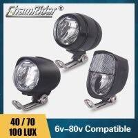 6V-80V 24V 36V 48V 60V Universal Compatible Electric bicycle E-bike Headlight Front Light Headlamp 1W 2W 3W 40 70 100 LUX