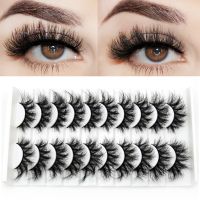 Visofree 3/5/10pairs Faux Mink Eyelashes Thick Long False Eyelash Dramatic 3D Fake Eyelashes Makeup Lashes Wholesale Fluffy Lash