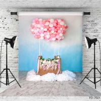 Hot Air Balloons Flowers Photobooth Photographic Backdrops Photo Backgrounds for Baby Shower Children Portrait Photo Studio