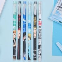 FUYAOZHISHANG ปากกาเด็กวาดภาพ12ชิ้น/เซ็ต Tokyo ขนาด0.5มม. ปากกาลูกลื่นแบบถอดออกได้ปากกาอะนิเมะปากกาลบได้ชุดปากกาอะนิเมะปากกาหมึกเจล