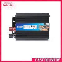 Imixcity 12V เป็น220V 500W เครื่องแปลงกระแสไฟรถยนต์อะแดปเตอร์แปลงไฟเครื่องแปลงสัญญาณอัตโนมัติสูงสำหรับใช้ในบ้าน