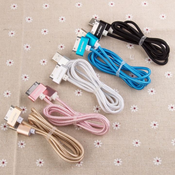 สายชาร์จปลั๊กโลหะสำหรับ-usb-สายสำหรับ-iphone-4s-ipad-2-3-ipod-30-pin-suptec-สายชาร์จข้อมูล