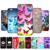 Case For iphone 6 6S Cover shockproof Protective Tpu Soft Silicone Black Tpu Case king queen tiger