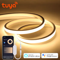 Tuya สมาร์ท WiFi APP DC 24โวลต์ซังแสง LED แถบนีออนซิลิกาเจลเทปแสงไฟ DIY ตกแต่งบ้านทำงานร่วมกับ Alexa Home *