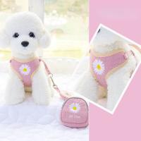 bjh♞  Chest Straps Rope Plain Embroidered Dog Leash Small Supplies