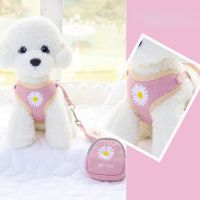 【YF】 Pet Chest Straps Traction Rope Plain Embroidered Dog Leash Strap Cute Small Supplies