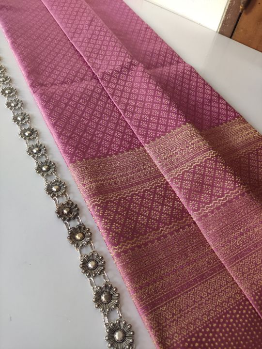 pv06004-ผ้าถุง-สีชมพูกลีบบัว-ผ้าแพรวา-ผ้าไหม-งานทอทั้งผืน-ผ้าเป็นผืนยังไม่ได้ตัดเย็บ