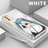 Huawei Y6 Y7 Pro 2019 Y6P Y7A Y8P Y9 Prime 2019 ชุบไฟฟ้ากันกระแทก Hatsune Miku เคสโทรศัพท์สำหรับ