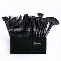 32pcs Black Makeup Brushes Natural Hair Professional Foundation Powder Eyeshadow Blush Makeup Brush Set With Case Makeup Brushes Sets