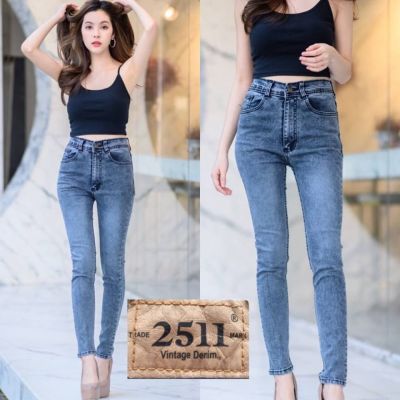👖New arrival สินค้าใหม่ 2511 Vintage Denim Jeans by Araya กางเกงยีนส์ ผญ กางเกงยีนส์ผู้หญิง กางเกงยีนส์เอวสูง กางเกงยีนส์ทรงสกินนี่ ยีนส์ยืดเข้ารูป