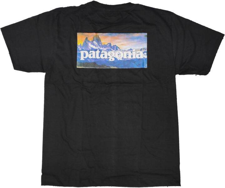 patagonia-เสื้อยืด-คอกลม-แขนสั้น-แฟชั่น-ลายภูเขา-พาตาโกเนีย-ปาตาโกเนีย-unisex