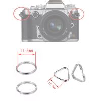 ℡ 10pcs/set Metal Triangle Rings Split Metal circle Rings Split Digital Camera Strap Hook Replacement Parts