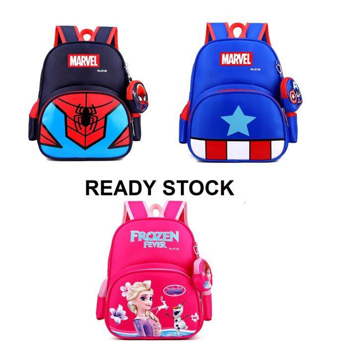 *READY STOCK* Backpacks Sekolah Bag Frozen School Bag Kindergarten Bag