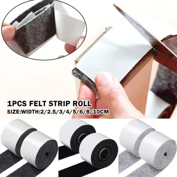 Self Adhesive Felt Tape Felt Strips Roll Polyester Felt Tape for Furniture  on Hardwood Floors, Reduce Noise (Black) 