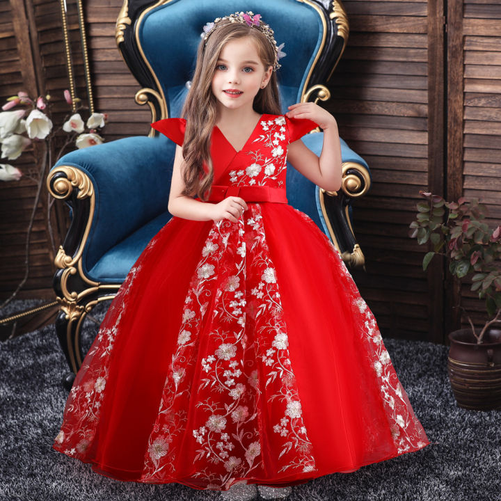 LZH New children's dress princess dress big children's wedding dress ...