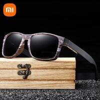 ☞∏☍ Xiaomi 2022 Round Mens Sunglasses Women Classicn Driving Round Glasses Wood Bamboo Vintage Polarized Streetwear Glasses