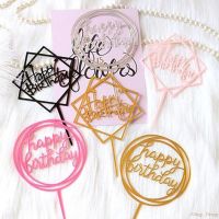 【CW】✐  10 Pcs/lot New style Hand Writing Happy Birthday Dessert Decoration