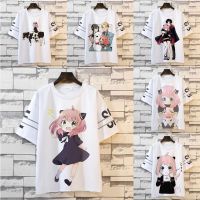 NEW Spy Play House Spyx Family Emotion Set Animation Cute Arnia Print Loose Top Cartoon Summer Short Sleeve