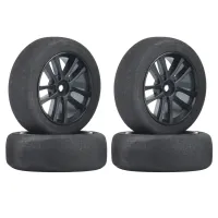 4Pcs 65mm Sponge Tires Foam Wheel Tyres Anti-Skid Silent for 1/10 RC On-Road Racing Car TT01 TT02 TA06 Sakura D4