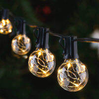 Outdoor G40 Led String Lights 7.5M 25PCS Copper wire LED Bulb IP65 Waterproof Garland Strings for Patio Christmas Wedding Decor