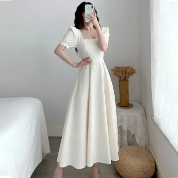 Buy White Long Sleeve Dress For Women Plus Size Online | Lazada.Com.Ph