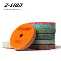 Z-LEAP 3 7PCS Diamond Sponge Polishing Pad Kit 79mm Granite Marble Stone Buffing Disc Wet Use For Angle Grinder Polisher