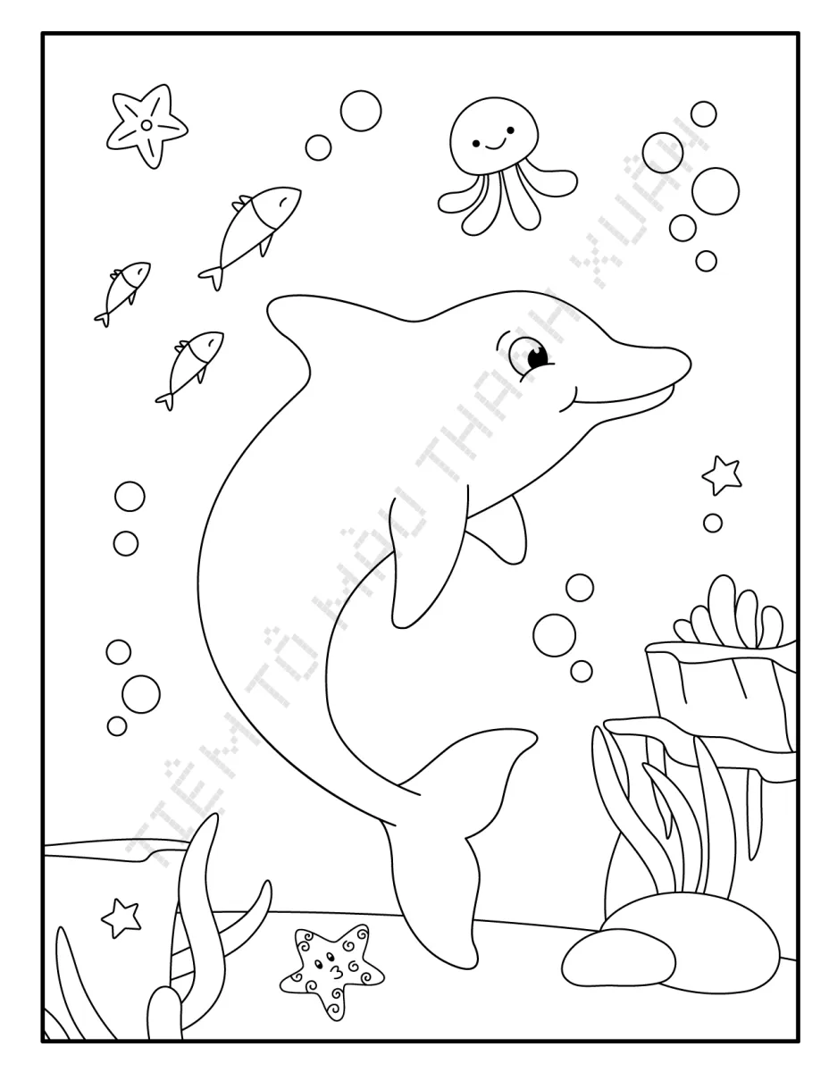 Hướng dẫn cách vẽ CON CÁ HEO  Tô màu con cá Heo  How to draw Dolphin   YouTube