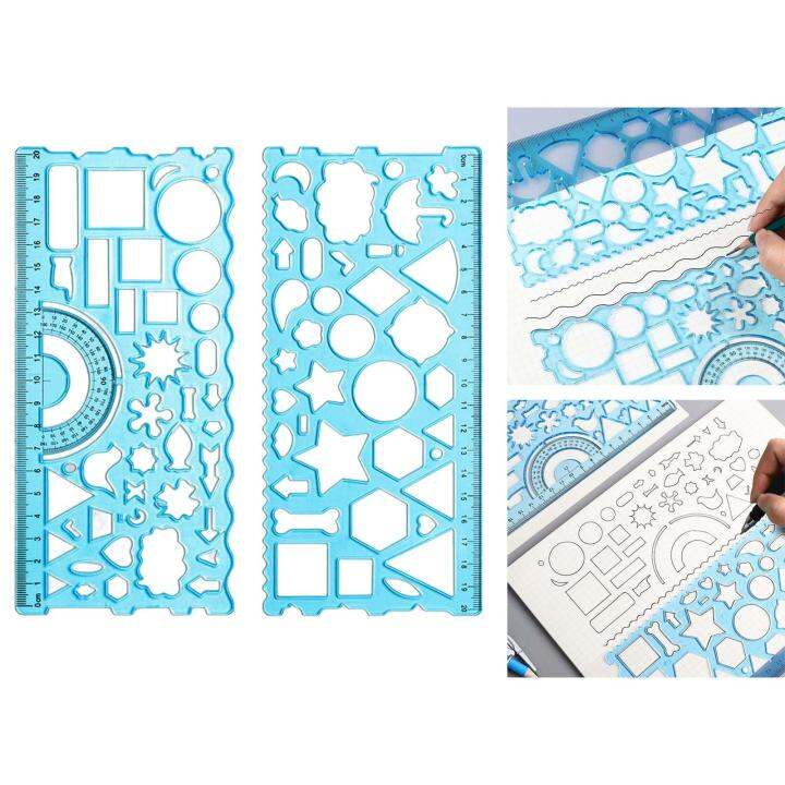 Moon GEMGEM Multifunctional Drawing Template Geometric Ruler for ...