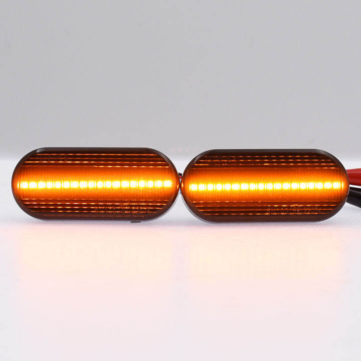 ไฟเลี้ยว-led-แบบไดนามิก2ชิ้นสัญญาณไฟไฟกะพริบต่อเนื่องสำหรับ-vw-golf-passat-lupo-อุปกรณ์เสริมรถยนต์วาง-t5