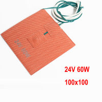 Blurolls Voro n 0.1 Silicone AC Heater V0.1 3D Printer Silicone Heated Bed Pad 24V 60W 100*100 Voron0.1 heatbed with thermistor