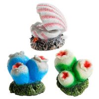 Aquarium Decor Air Bubble Stone Coral Shell Decorations Colorful Resin Ornaments for Fish Tank Landscape Accessoires