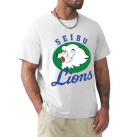 Seibu Lions T-Shirt Graphics T Shirt Anime T-Shirt Cute Tops Summer Clothes MenS Cotton T-Shirt