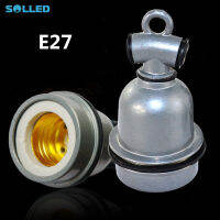 SOLLED E27ที่ยึดโคมไฟอลูมิเนียมย้อนยุคความร้อนเซรามิคสกรูฐานหลอดไฟอะแดปเตอร์ไฟเพดานแบบวินเทจ