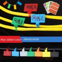 Waterproof Self Adhesive Wire Labels Marking Network Writable Cable Tag Sticker Plastic Loop Ties Cord Organizer Wiring Fittings Cable Management