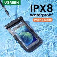 UGREEN กระเป๋าโทรศัพท์กันน้ำ IPX8,สำหรับ iPhone 13 12 Pro Max Samsung ป้องกัน Xiaomi กระเป๋าว่ายน้ำอเนกประสงค์