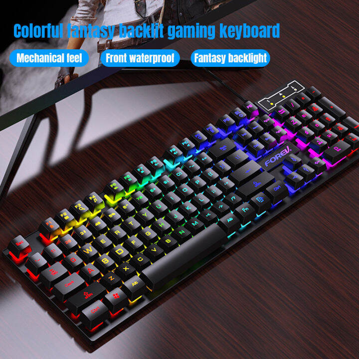 Colorful dream keyboard with backlight game mechanical keyboard handle