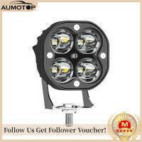 【MotorrTop】AUMOTOP 1Pcs 40W 3nch LED Work Light Square Spot ไฟ6500K LED ขับรถสำหรับรถบรรทุก Off-Road ATV SUV เรือ9-80V ยานพาหนะ