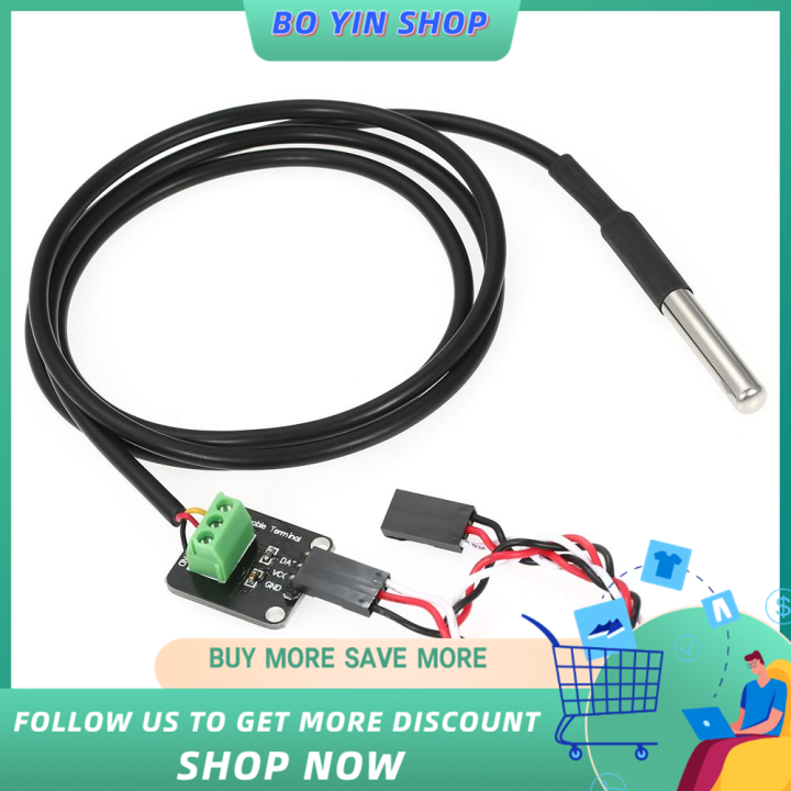 DS18B20 Modul Sensor Suhu Probe Suhu Keluli Tahan Karat Suhu Kalis Air ...
